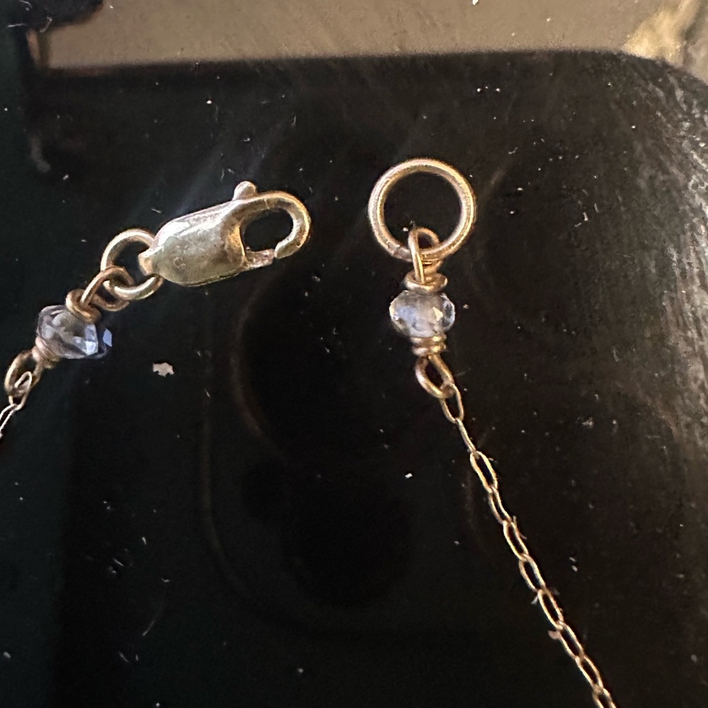 Gorgeous 14 kt 585 stamped gemstone neclace - Picture 10 of 14
